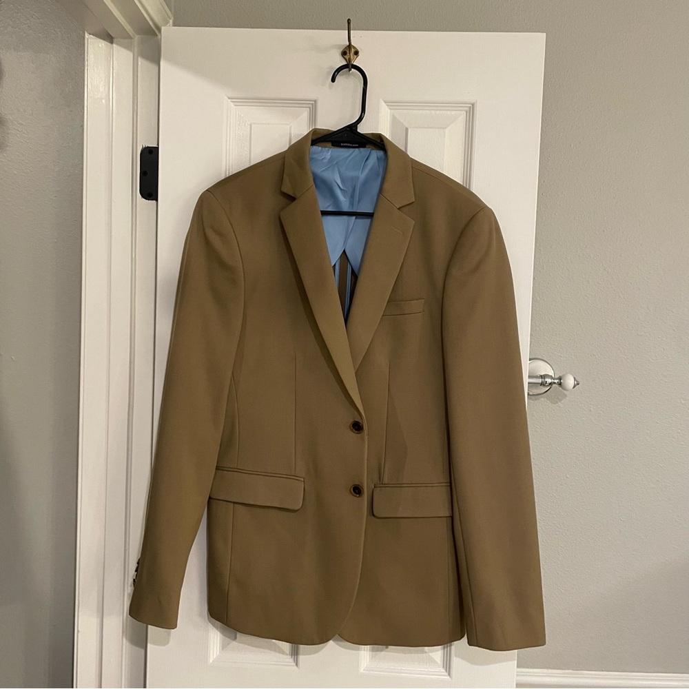 Men’s Scotch & Soda Camel Khaki Twill Blazer Size M Two-Button
